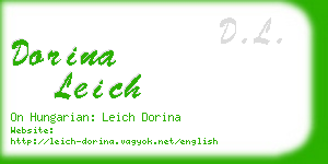 dorina leich business card